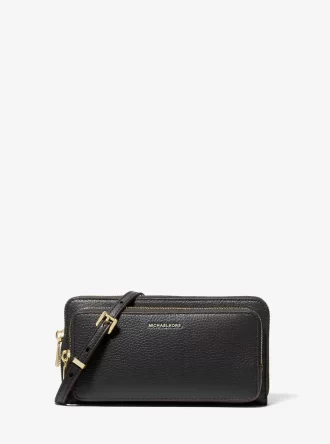 Duża, składana torba typu crossbody Jet Set ze skóry groszkowanej
