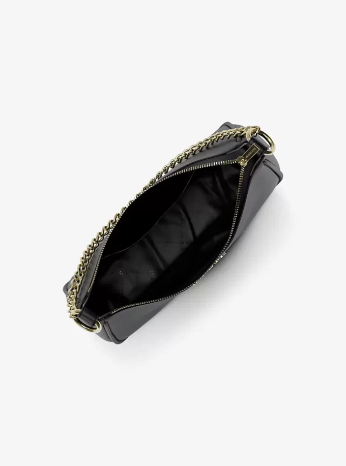 Duża, składana torba typu crossbody Jet Set ze skóry groszkowanej Duża, składana torba typu crossbody Jet Set ze skóry groszkowanej