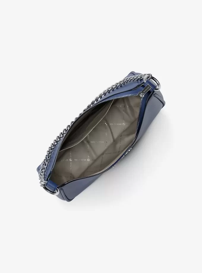 Duża, składana torba typu crossbody Jet Set ze skóry groszkowanej Duża, składana torba typu crossbody Jet Set ze skóry groszkowanej