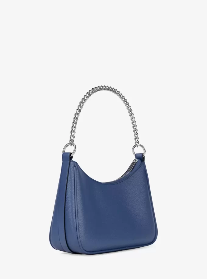 Duża, składana torba typu crossbody Jet Set ze skóry groszkowanej Duża, składana torba typu crossbody Jet Set ze skóry groszkowanej