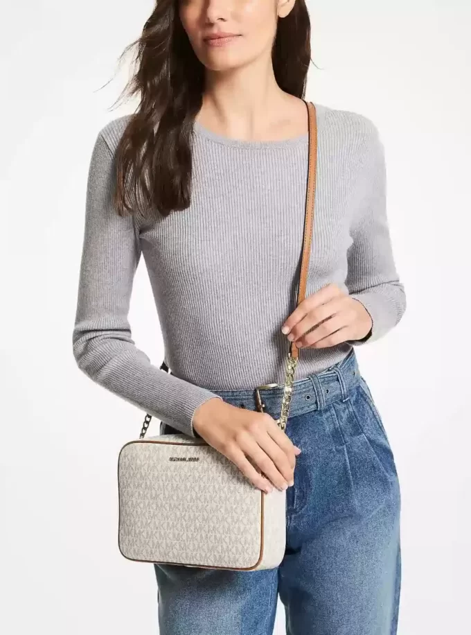 Duża torba na ramię z logo Jet Set Duża torba na ramię z logo Jet Set