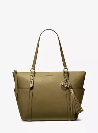 Duża torba Sullivan ze skóry saffiano z zamkiem błyskawicznym