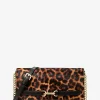 Duża torba typu crossbody Carson z nadrukiem w panterkę i sierścią cielęcą Duża torba typu crossbody Carson z nadrukiem w panterkę i sierścią cielęcą