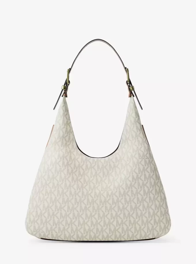 Duża torba typu hobo na ramię Nolita z logo Duża torba typu hobo na ramię Nolita z logo