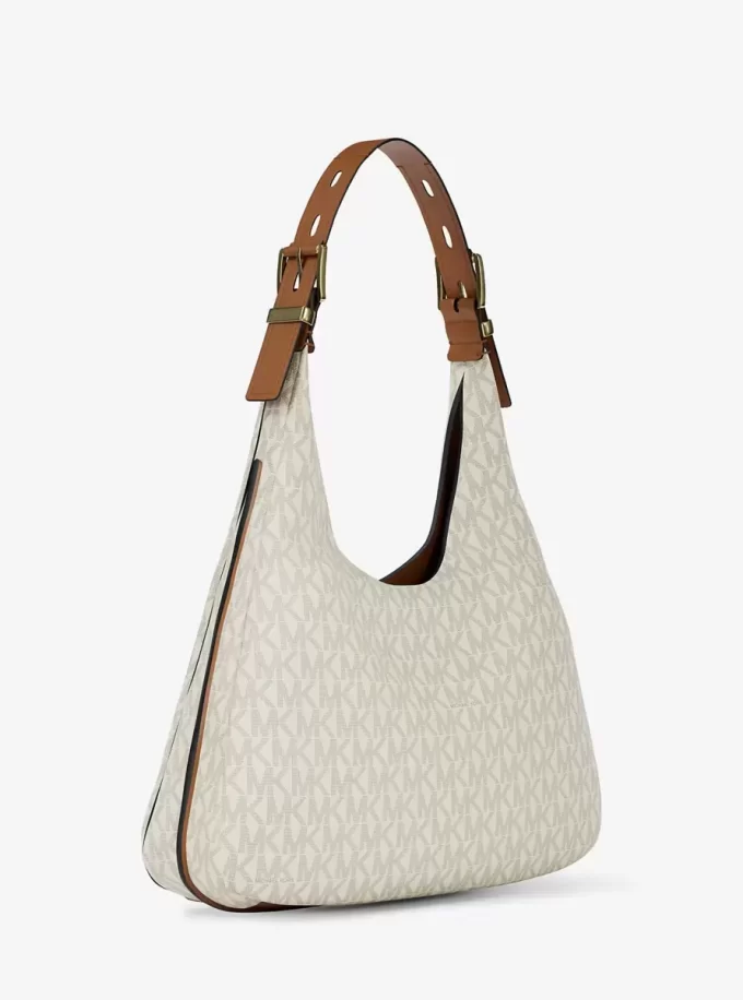 Duża torba typu hobo na ramię Nolita z logo Duża torba typu hobo na ramię Nolita z logo