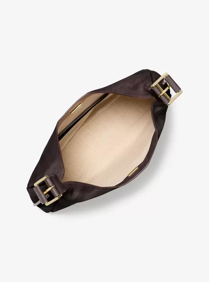 Duża torba typu hobo z nubuku Nolita Duża torba typu hobo z nubuku Nolita