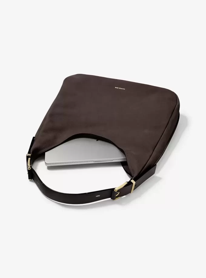 Duża torba typu hobo z nubuku Nolita Duża torba typu hobo z nubuku Nolita