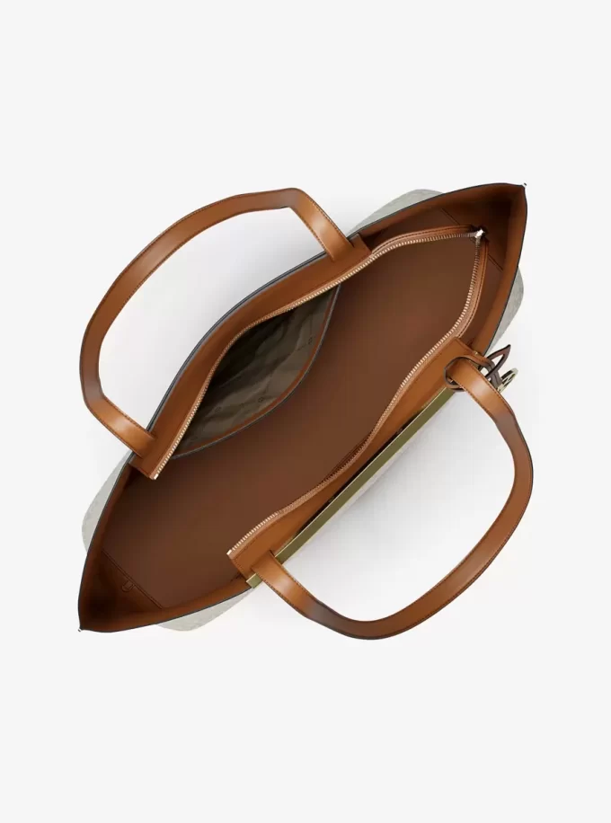 Duża torba typu tote Evelyn z logo Duża torba typu tote Evelyn z logo