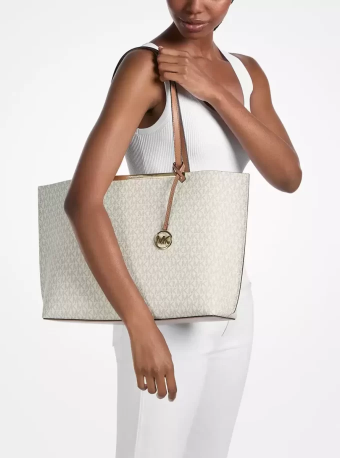 Duża torba typu tote Evelyn z logo Duża torba typu tote Evelyn z logo