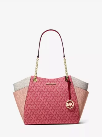 Duża torba typu tote Jet Set z blokami kolorów i logo Signature