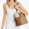 Duża torba typu tote Voyager z blokami kolorów i logo Signature Duża torba typu tote Voyager z blokami kolorów i logo Signature