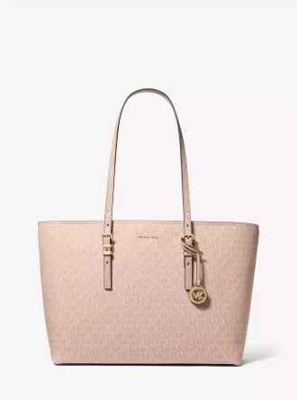 Duża torba typu tote z logo i skóry Quinn
