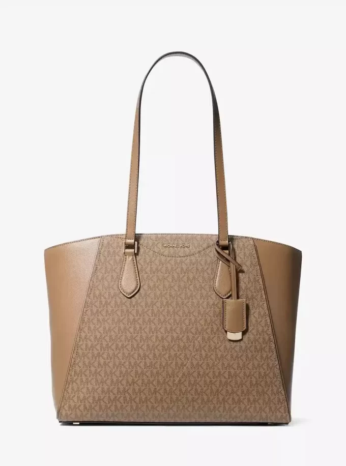 Duża torba typu tote z logo i skóry Taryn Duża torba typu tote z logo i skóry Taryn