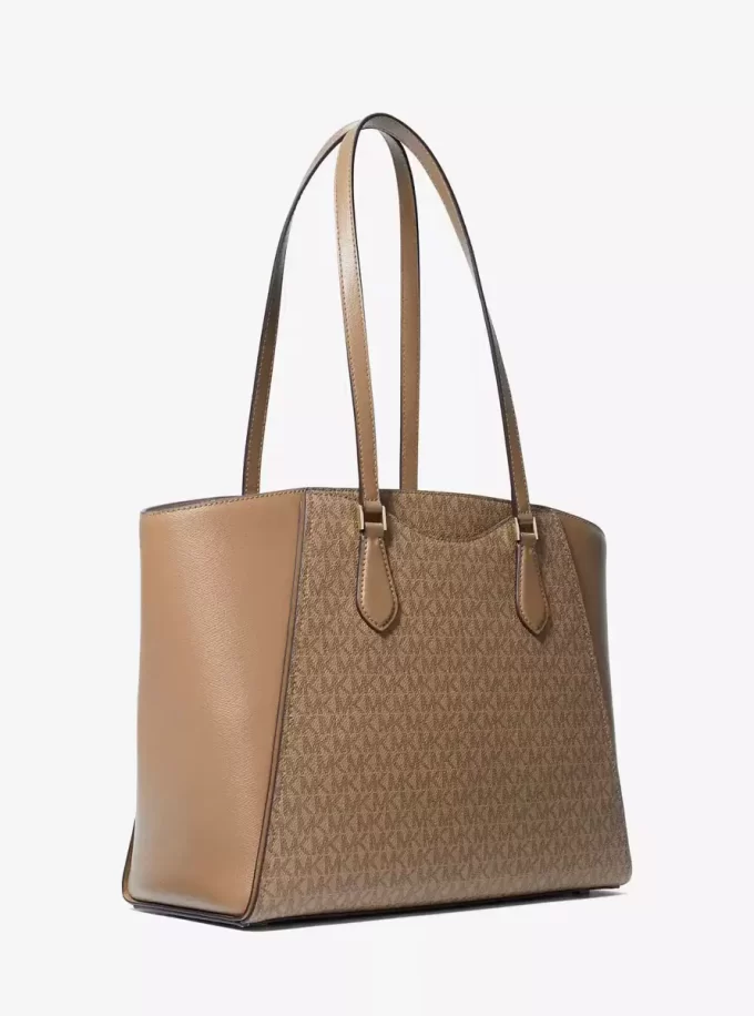 Duża torba typu tote z logo i skóry Taryn Duża torba typu tote z logo i skóry Taryn