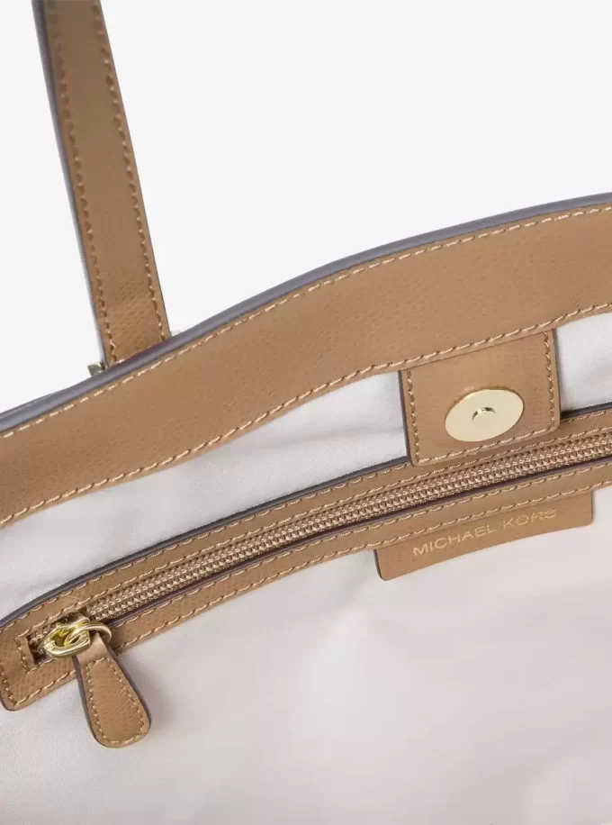 Duża torba typu tote z logo i skóry Taryn Duża torba typu tote z logo i skóry Taryn