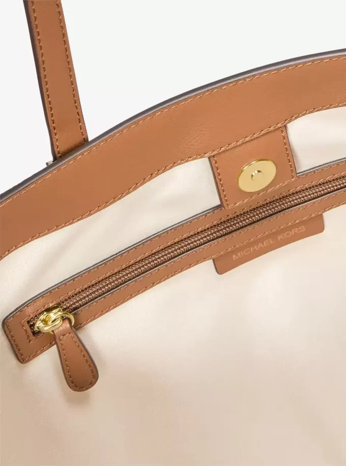 Duża torba typu tote z logo i skóry Taryn