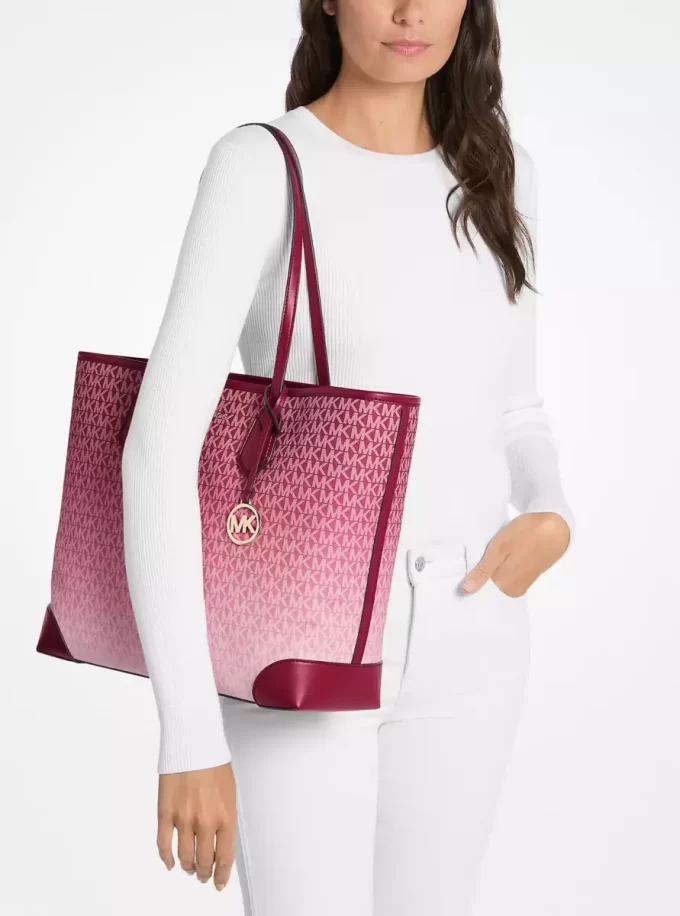 Duża torba typu tote z logo Ombré firmy Eva Duża torba typu tote z logo Ombré firmy Eva