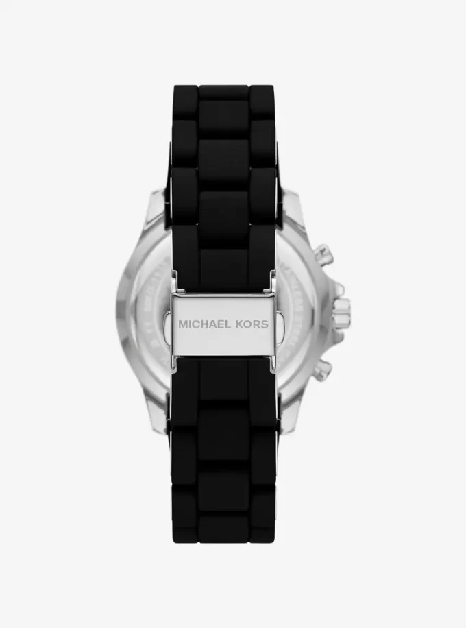 Duży zegarek Everest Pavé w kolorze srebrnym Duży zegarek Everest Pavé w kolorze srebrnym