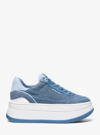 Dwukolorowe buty sportowe na platformie z dżinsu Hayes