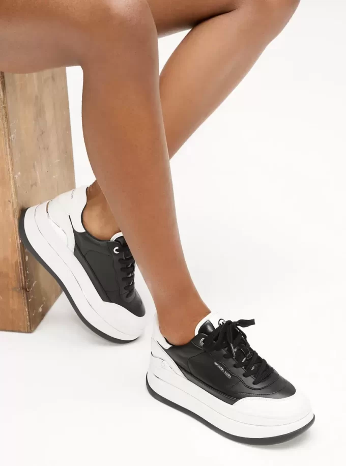 Dwukolorowe skórzane buty sportowe na platformie Hayes Dwukolorowe skórzane buty sportowe na platformie Hayes