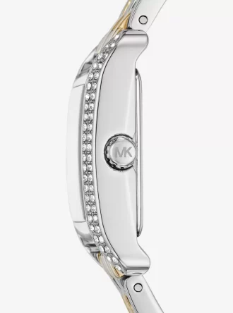 Dwukolorowy zegarek Mini Monroe Pavé