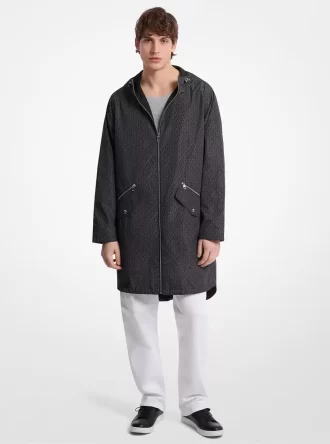 Dwustronna kurtka typu anorak z logo Signature