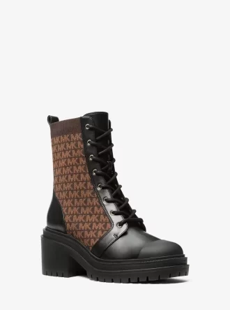 Dzianinowe buty z logo Hanley
