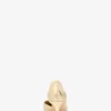 Elyse Crackled Metallic Leather Kitten Pump Elyse Crackled Metallic Leather Kitten Pump