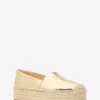 Espadryle Lynne Crackled Metallic Leather Platform Espadryle Lynne Crackled Metallic Leather Platform