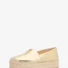 Espadryle Lynne Crackled Metallic Leather Platform Espadryle Lynne Crackled Metallic Leather Platform