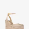 Espadryle na koturnie z płótna metalicznego Larissa Espadryle na koturnie z płótna metalicznego Larissa