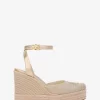Espadryle na koturnie z płótna metalicznego Larissa Espadryle na koturnie z płótna metalicznego Larissa