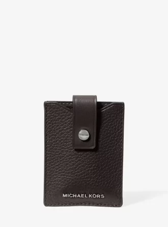 Etui na karty Hudson Pebbled Leather Snap