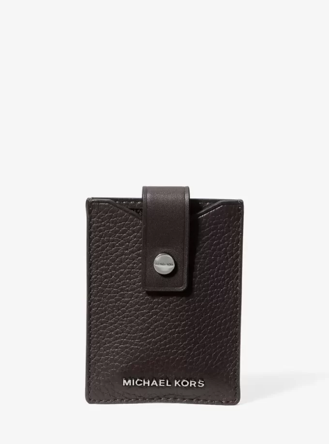 Etui na karty Hudson Pebbled Leather Snap Etui na karty Hudson Pebbled Leather Snap