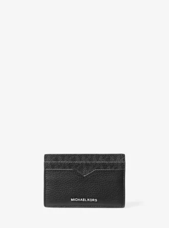 Etui na karty i banknoty Hudson Pebbled Leather z logo Signature