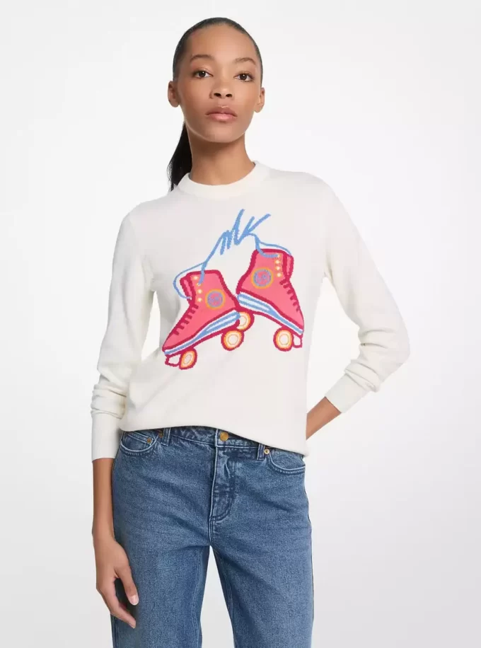 Graficzny sweter dzianinowy Graficzny sweter dzianinowy