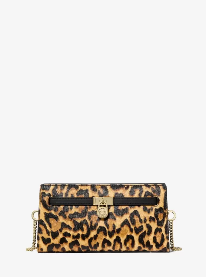 Hamilton Moderne, bardzo mała, rozkładana torebka typu crossbody z nadrukiem w panterkę, z sierści cielęcej Hamilton Moderne, bardzo mała, rozkładana torebka typu crossbody z nadrukiem w panterkę, z sierści cielęcej