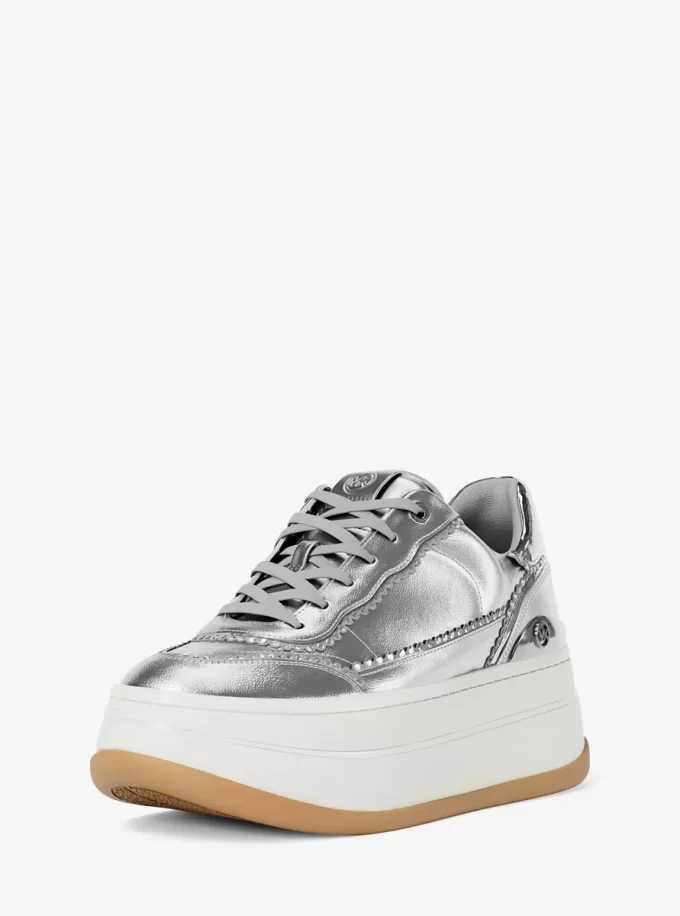 Hayes Ozdobne Metaliczne Skórzane Buty Platformowe