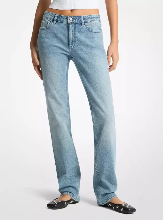 Jeansy typu cygaretki z elastycznego denimu Jeansy typu cygaretki z elastycznego denimu