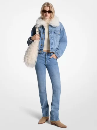 Jeansy typu cygaretki z elastycznego denimu