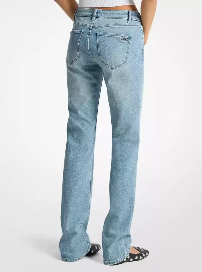Jeansy typu cygaretki z elastycznego denimu Jeansy typu cygaretki z elastycznego denimu