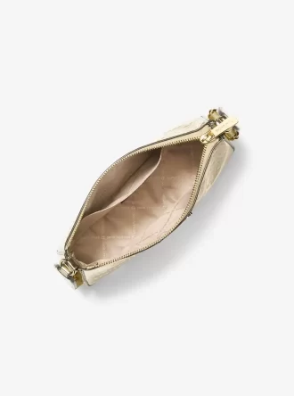 Jet Set Mała metaliczna torba na ramię z wytłoczonym logo i etui na Apple Airpods Pro®