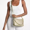 Jet Set Średniej wielkości metaliczna torba typu crossbody z logo Signature Jet Set Średniej wielkości metaliczna torba typu crossbody z logo Signature