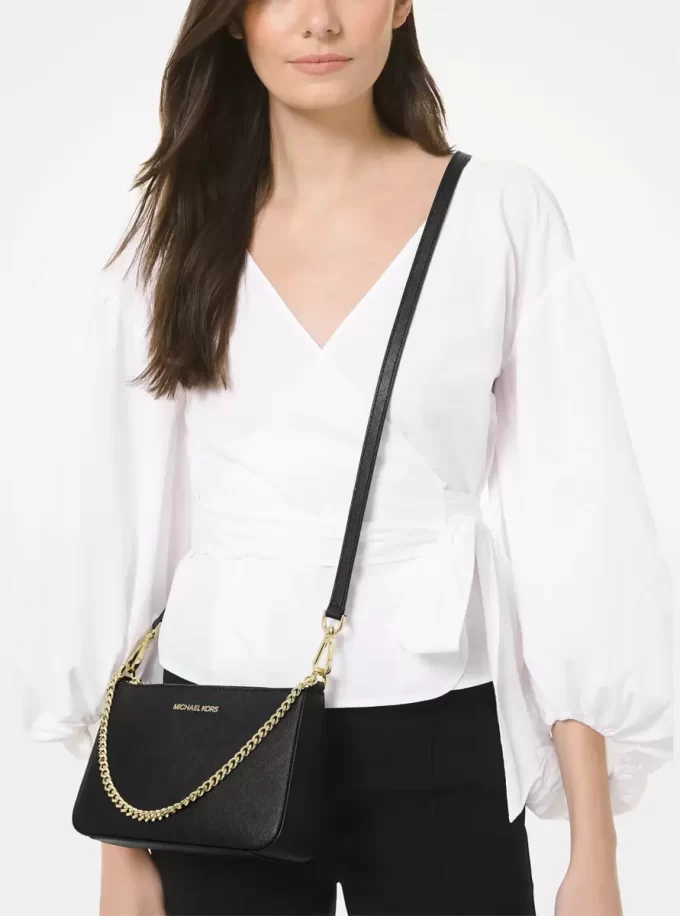 Jet Set Średniej wielkości torebka typu crossbody ze skóry saffiano