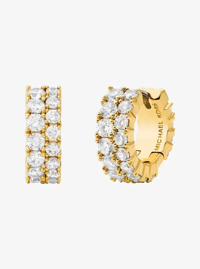 Kolczyki Huggie Double Pavé Kolczyki Huggie Double Pavé