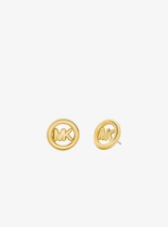 Kolczyki z zawieszką z małym logo