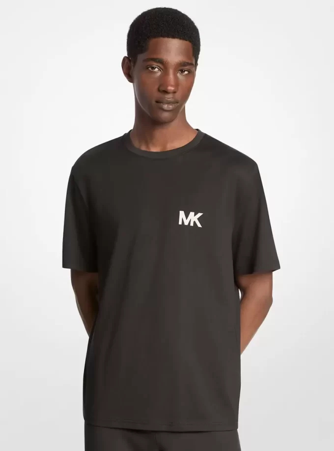 Koszulka bawełniana z aplikacją z logo Koszulka bawełniana z aplikacją z logo