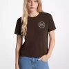 Koszulka z organicznej bawełny z ozdobnym logo Koszulka z organicznej bawełny z ozdobnym logo