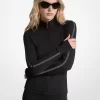Kurtka z nylonu stretch z taśmą z logo Kurtka z nylonu stretch z taśmą z logo