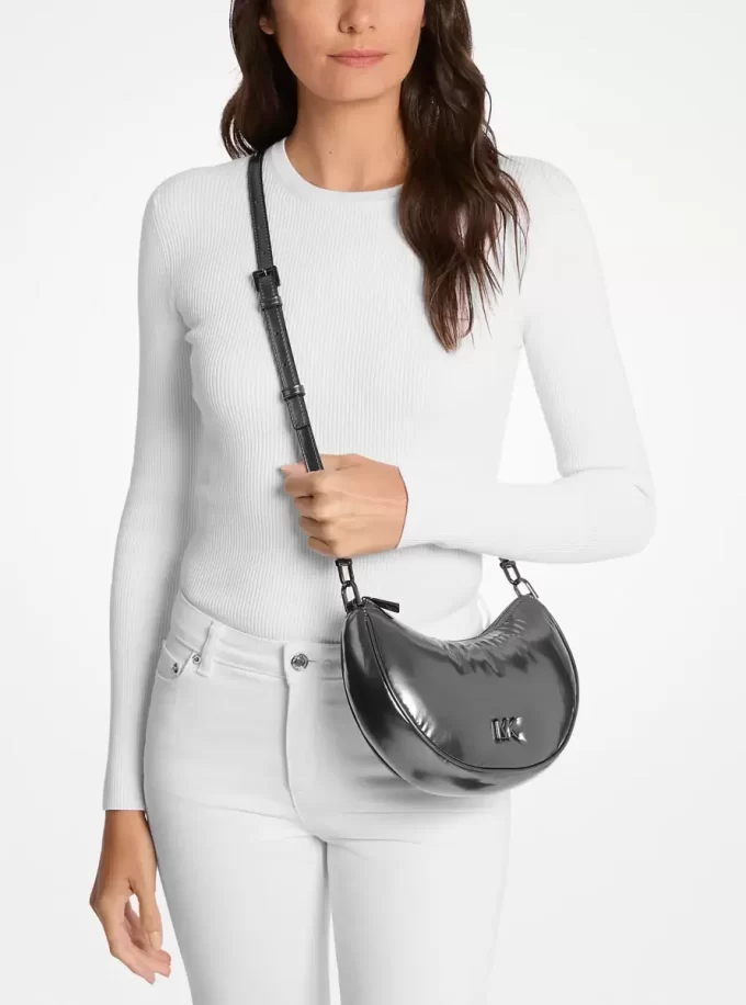 Kyla Small Puffy Metallic Convertible Pochette Kyla Small Puffy Metallic Convertible Pochette